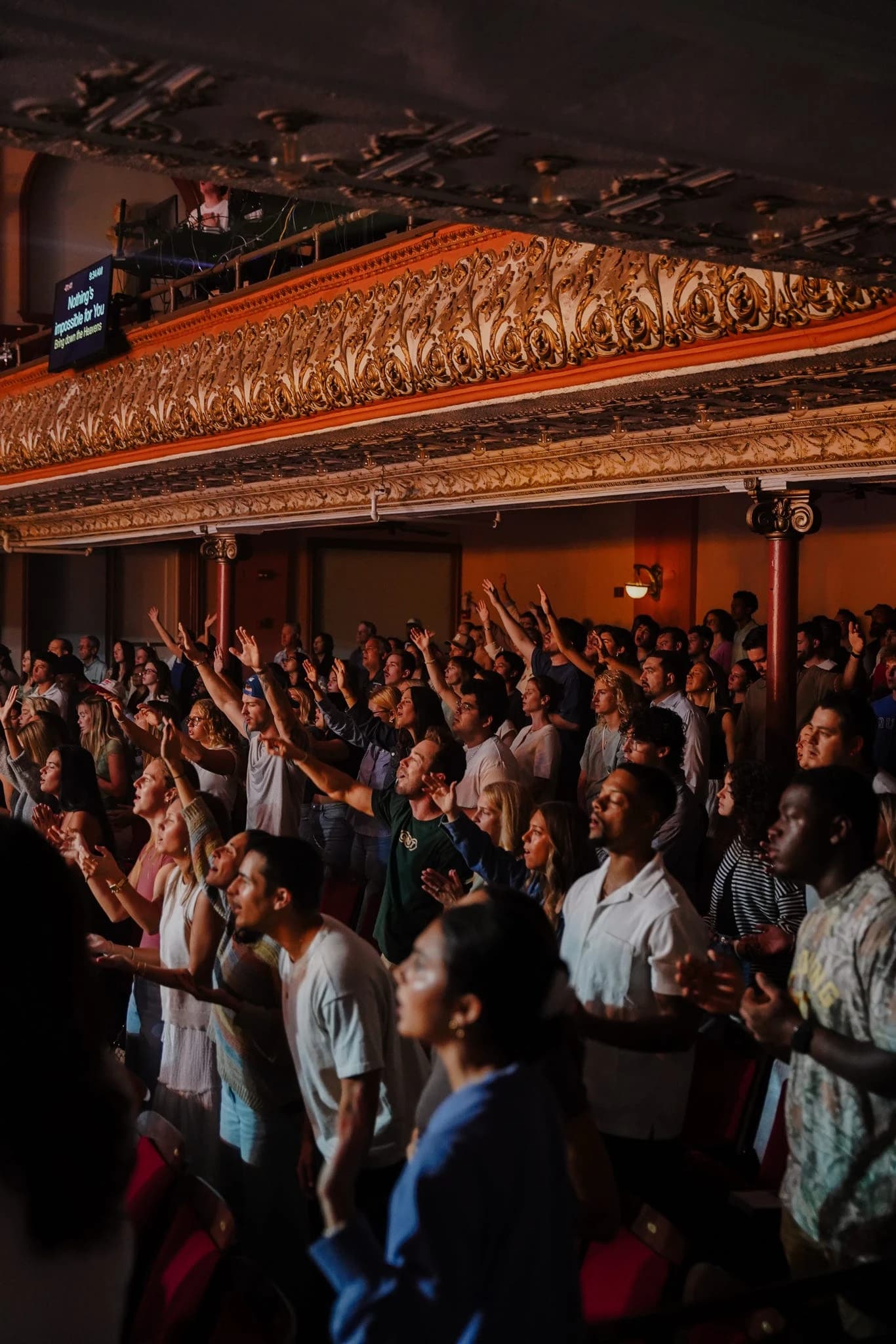 Congregation worshipping together