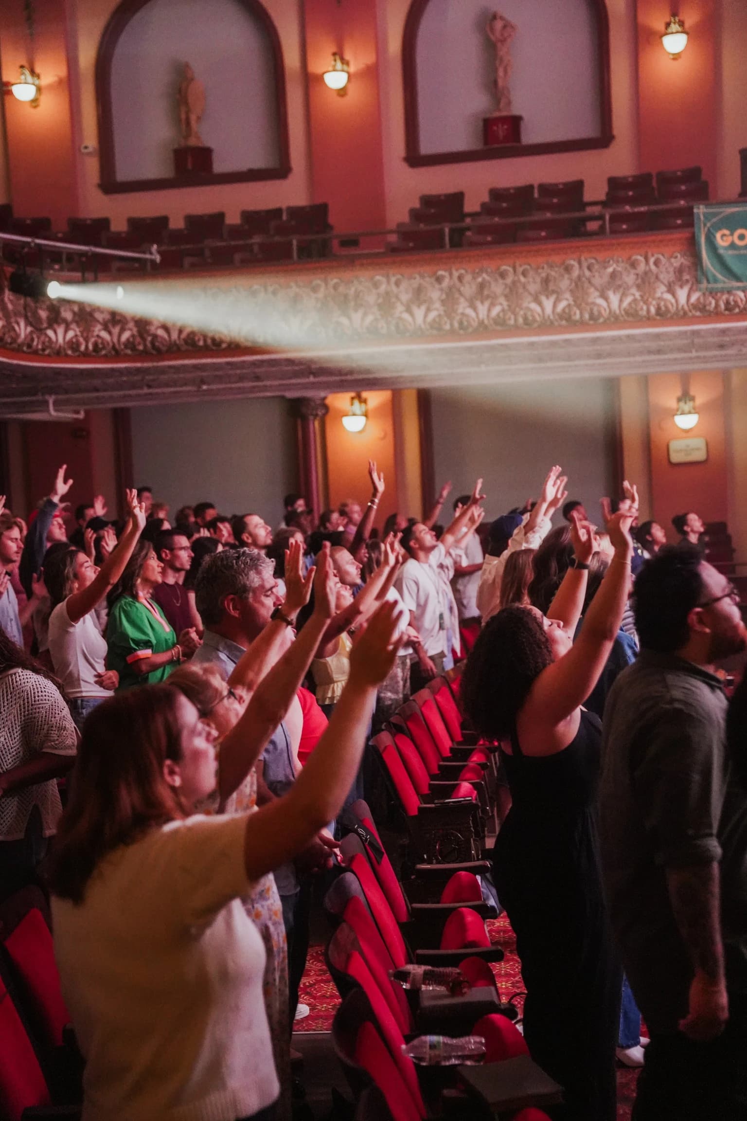 Hands raised in worship