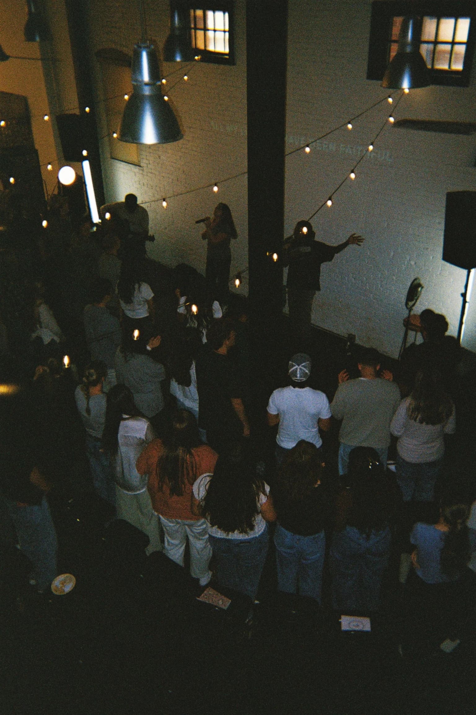 Overhead view of worship
