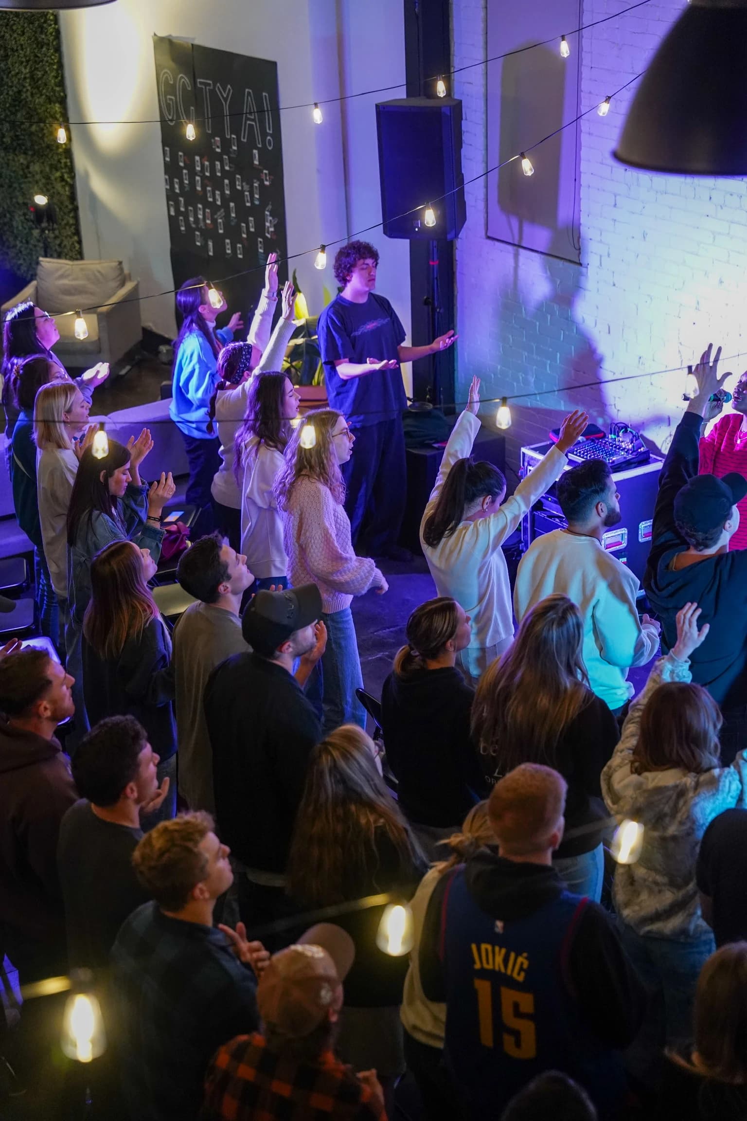 Worship night atmosphere